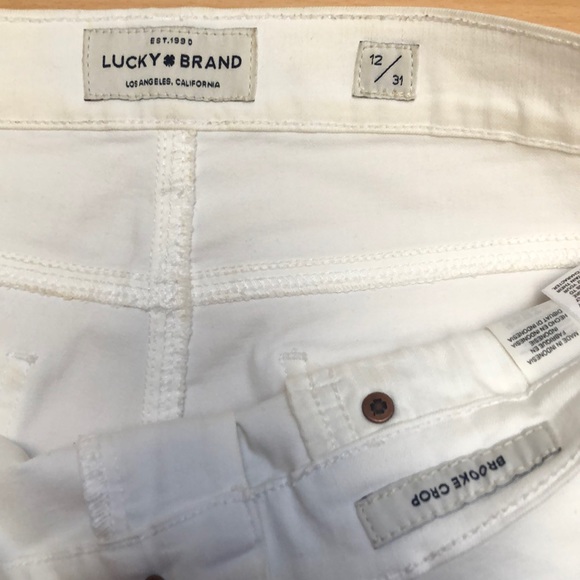 !LAST DAY!  Lucky Brand Brooke Crop | white | sz 12/31 - Picture 6 of 7